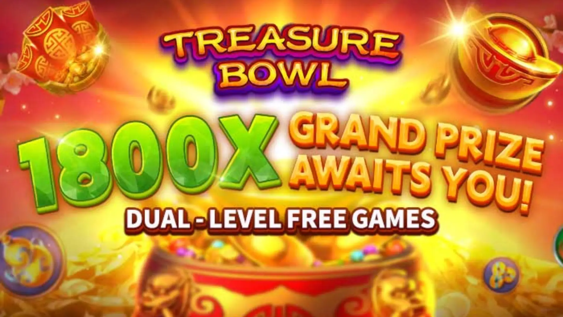 Multiplicadores Treasure Bowl 87a - 7777x Máximo com Tigela Dourada